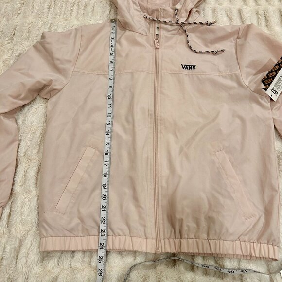 Van's Castle Check Me Pink Windbreaker Jacket Zip Up Women' Medium New with Tags - Picture 8 of 8